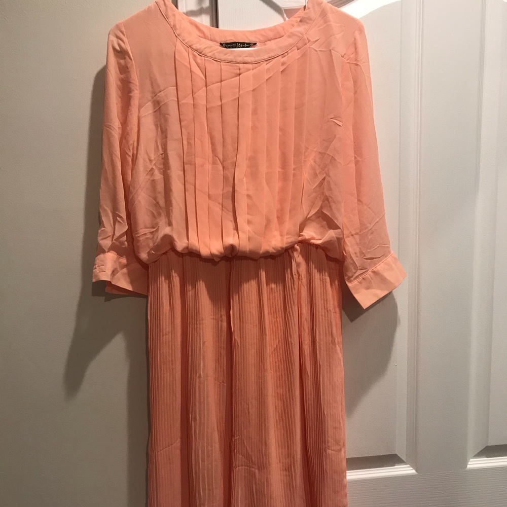 Pleated midi dress